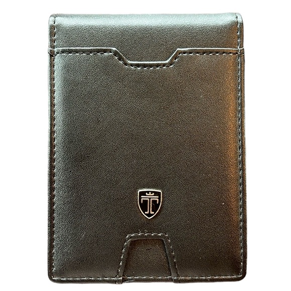 NEW Travando Mens Slim Bifolding Wallet with Money Clip - Picture 1 of 8